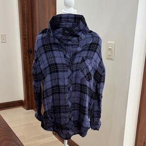 Rails Blue and Black Plaid Shirt